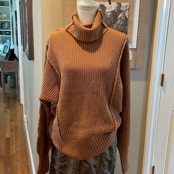 Zenana Exposed Seam Turtleneck Rib-Knit Sweater - Picture 5 of 9